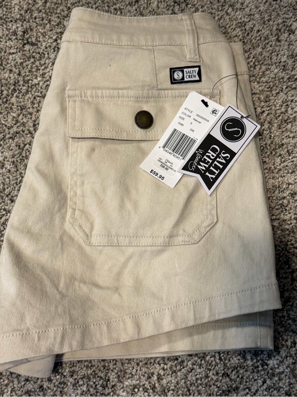 Salty Crew Women's Natural Tan Canvas Chino Shorts